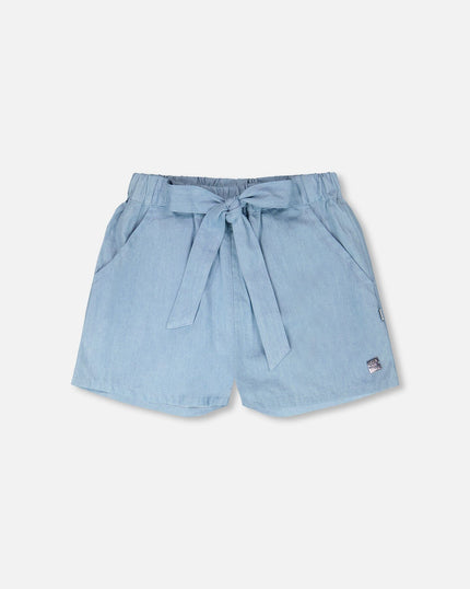 Blue Chambray Shorts