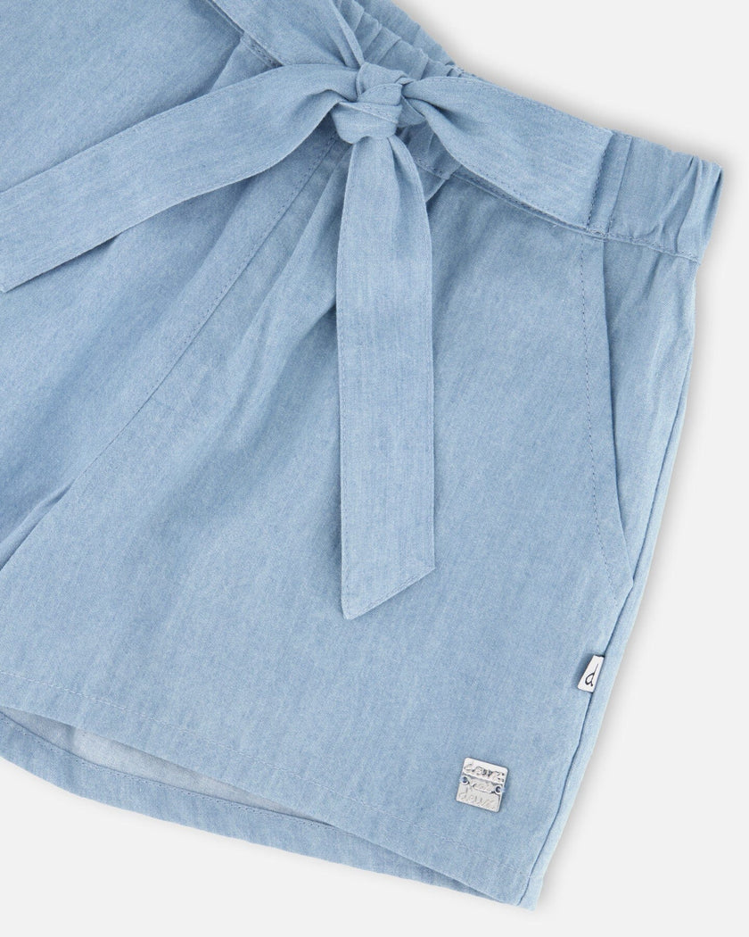 Blue Chambray Shorts