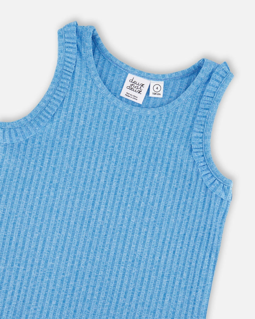 Rib Tank Top Blue