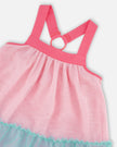 Mesh Dress Pink And Blue