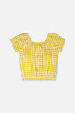 Peasant Top Yellow Gingham