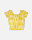 Peasant Top Yellow Gingham