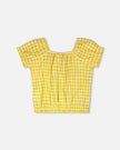 Peasant Top Yellow Gingham