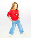 French Terry Sweatshirt Red