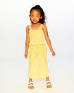 Capri Jumpsuit With Smocking Yellow Gingham