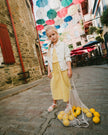Capri Jumpsuit With Smocking Yellow Gingham