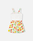 Jersey And Viscose Romper White