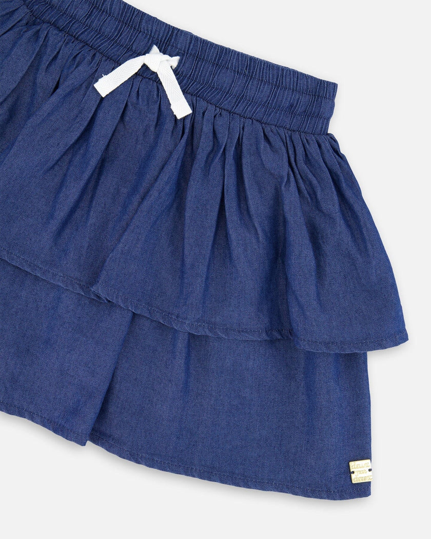 Blue Chambray Skort