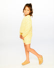Striped Shorts Yellow And White