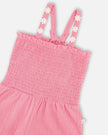 Crinkle Jersey Jumpsuit With Smocking Pink