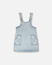 Light Blue Denim Overall Dress