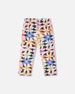 Viscose Leggings Black Printed Flowers