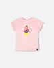 Organic Cotton Jersey Ice Cream T-Shirt Pink
