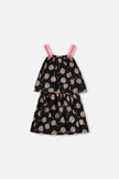 Woven Dress Black Lollipop Print