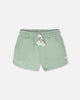 Organic Cotton Jersey Shorts Sage Green