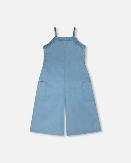 Light Blue Chambray Jumpsuit