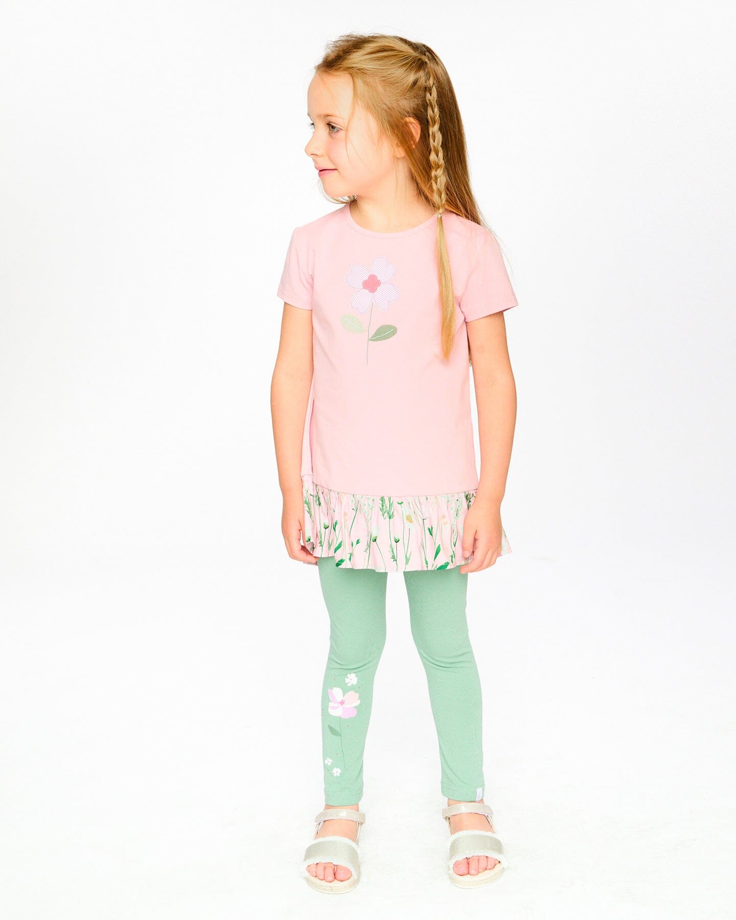 Organic Cotton Jersey Leggings Sage Green