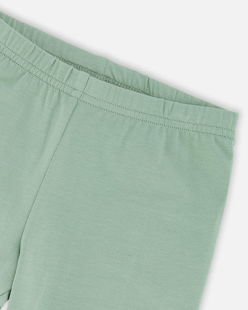 Organic Cotton Jersey Leggings Sage Green