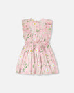 Viscose Dress Pink Printed Flowers
