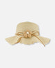 Flower Straw Hat Beige