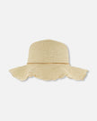 Flower Straw Hat Beige