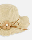 Flower Straw Hat Beige