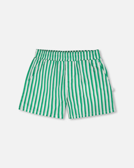 Striped Shorts Green