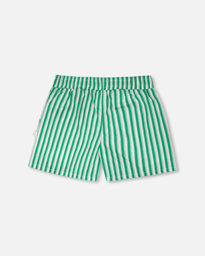 Striped Shorts Green