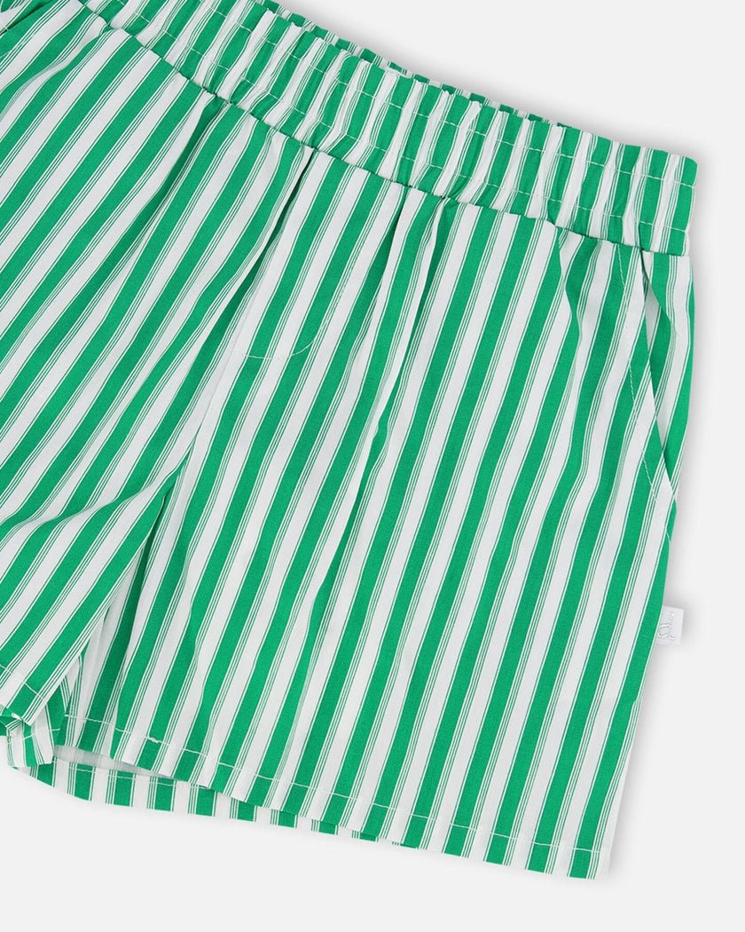 Striped Shorts Green