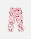 Organic Cotton Jersey Capri Pink Printed Cherries