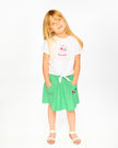 Organic Cotton Jersey T-Shirt With Tie At Waist White
