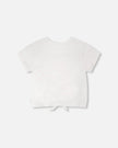 Organic Cotton Jersey T-Shirt With Tie At Waist White