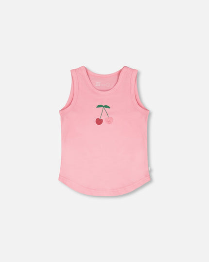 Organic Cotton Jersey Tank Top Pink