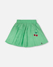 Organic Cotton Skort With Embroidery Green