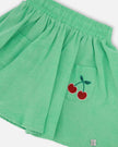 Organic Cotton Skort With Embroidery Green