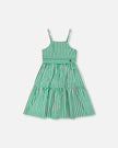 Cotton Sundress Green Stripes
