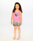 French Terry Shorts Black Multicolor