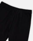 Organic Cotton Jersey Capri Black With Knee Foil Heart Print