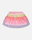 Mesh Skirt With Multicolor Frills