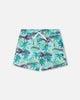 Boardshorts Blue Skeleton Print