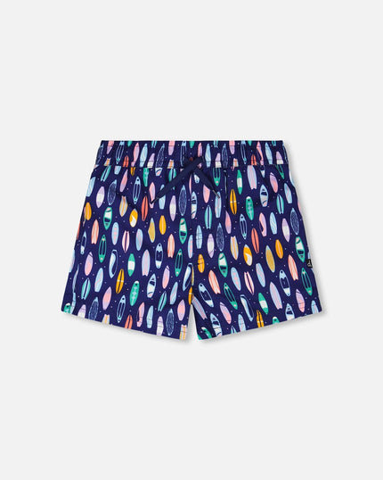 Boardshorts Blue Surfboard Print