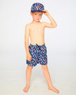 Boardshorts Blue Surfboard Print
