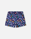 Boardshorts Blue Surfboard Print