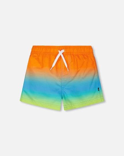 Boardshorts Orange Blue And Green Gradient