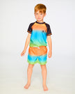 Boardshorts Orange Blue And Green Gradient