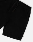 Hooded Terry T-Shirt With Shorts Set Black And White Stripes