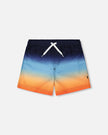 Swim Trunks Blue And Orange Gradient