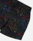 Swim Trunks Black Dinosaur Print