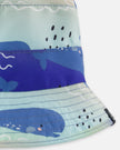 Recycled Polyester Beach Hat Blue Whale Print
