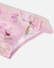 Two-Piece Swimsuit Purple Flower Print